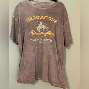Acid wash Yellowstone Dutton Ranch Graphic Size XL